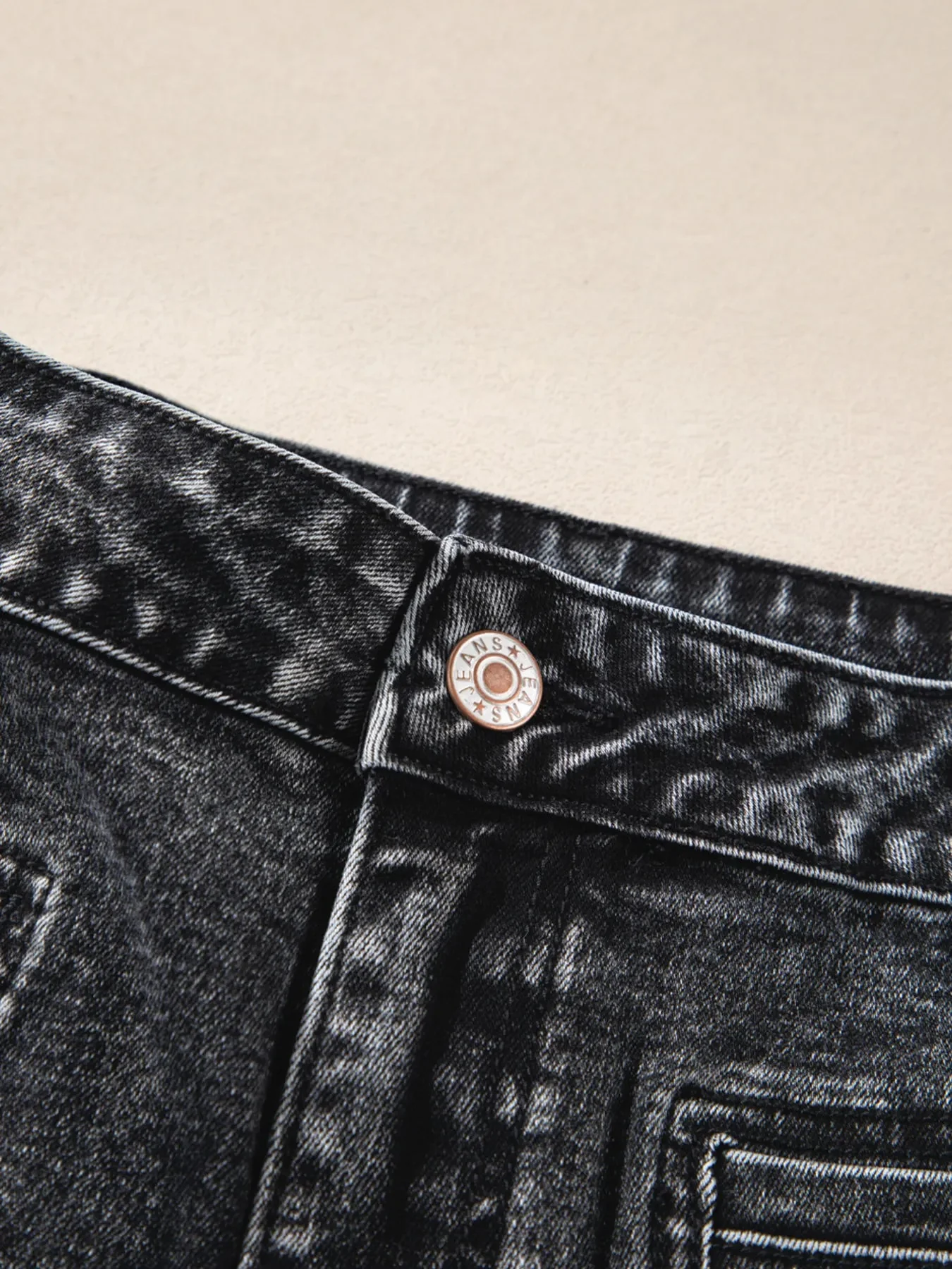 Black High-Waist Wide Leg Jeans for Women