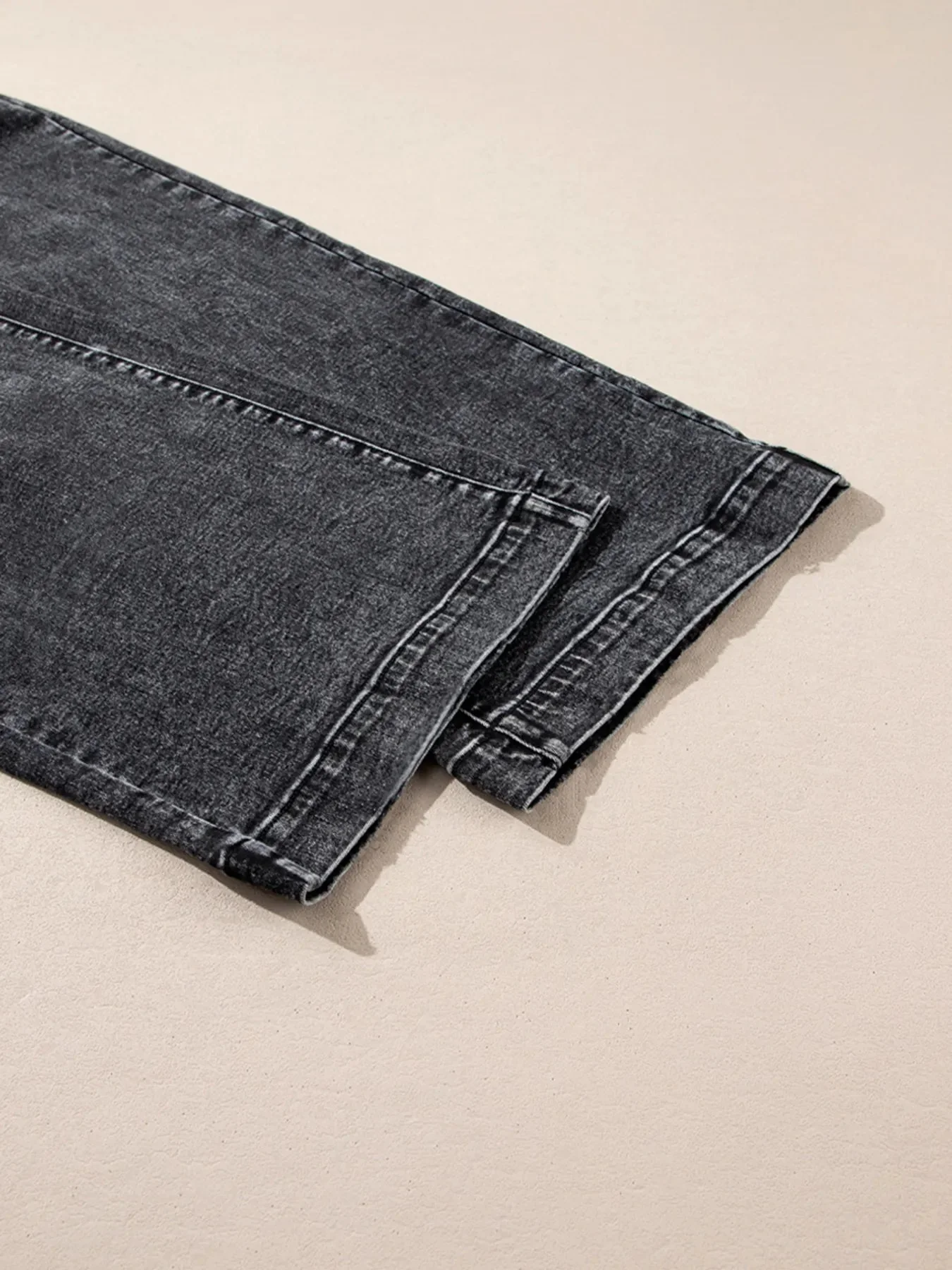 Black High-Waist Wide Leg Jeans for Women