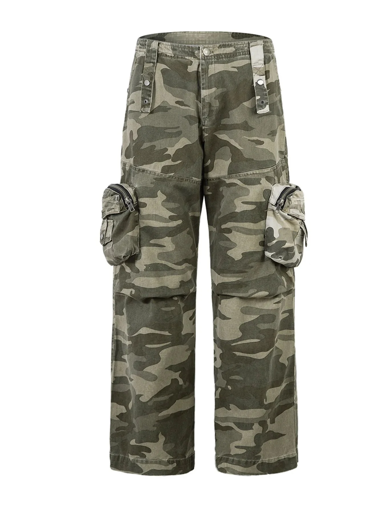 Mens Camouflage Utility Pants Army Green