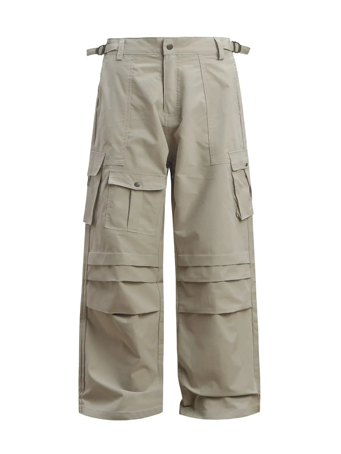 Comfort Fit Drawstring Cargo Pants in Black