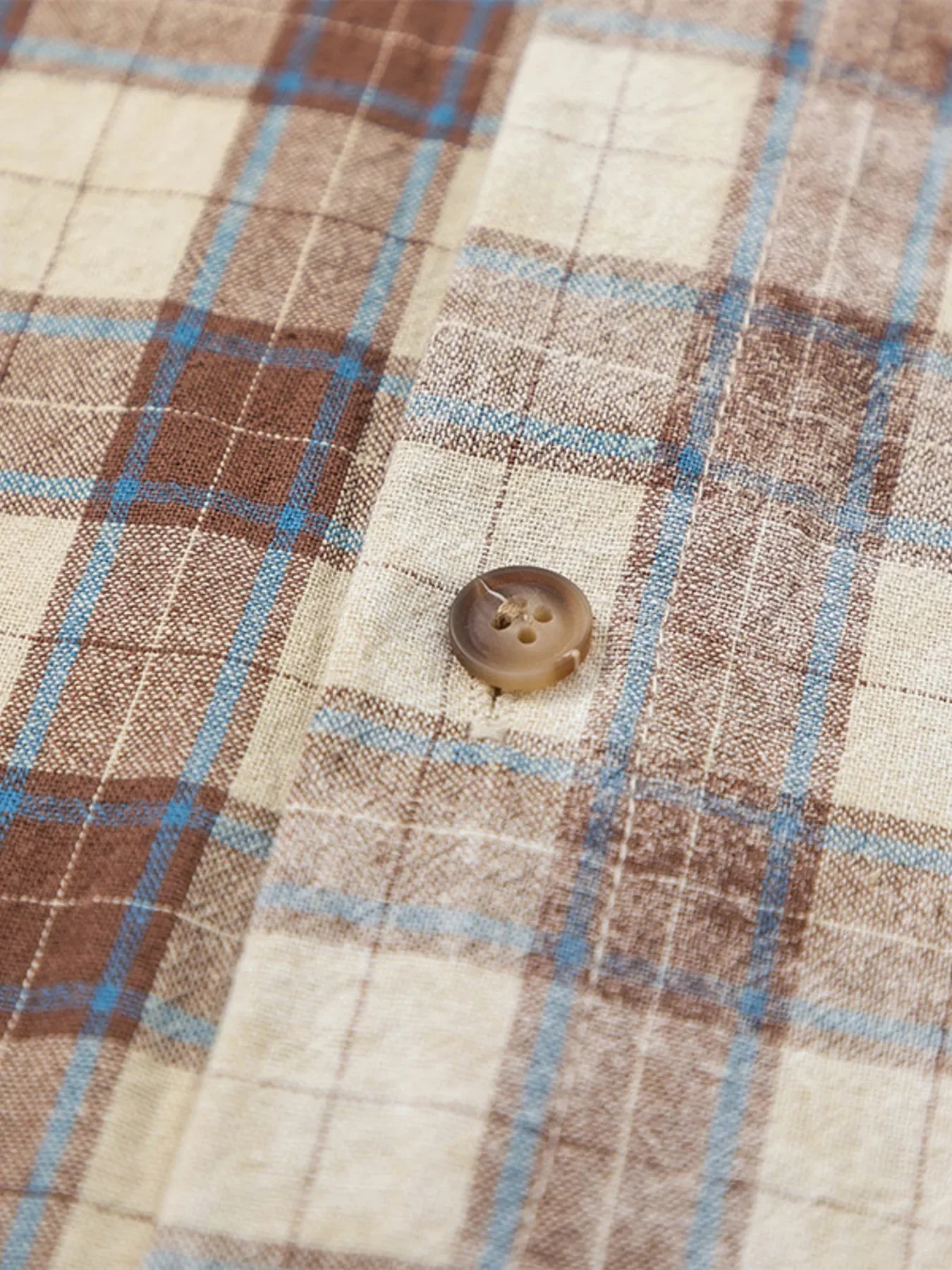 Mens Plaid Long Sleeve Button-Up Shirt