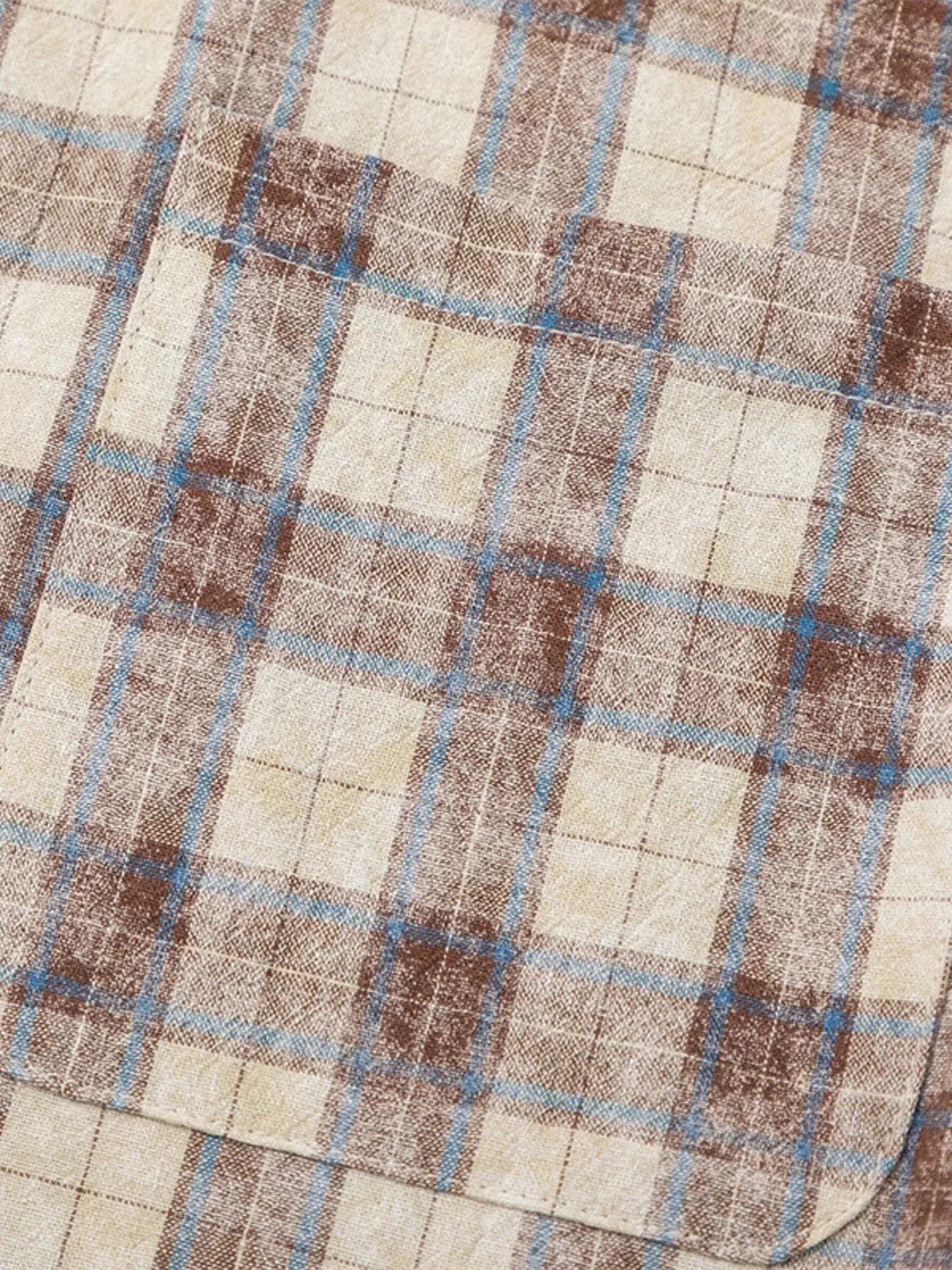 Mens Plaid Long Sleeve Button-Up Shirt