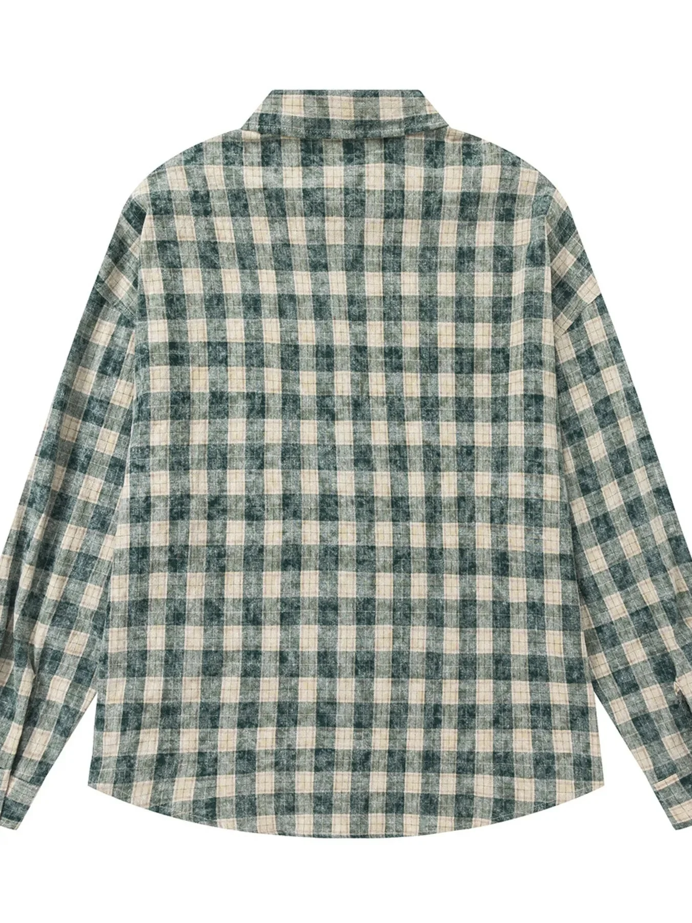 Mens Plaid Long Sleeve Button-Up Shirt