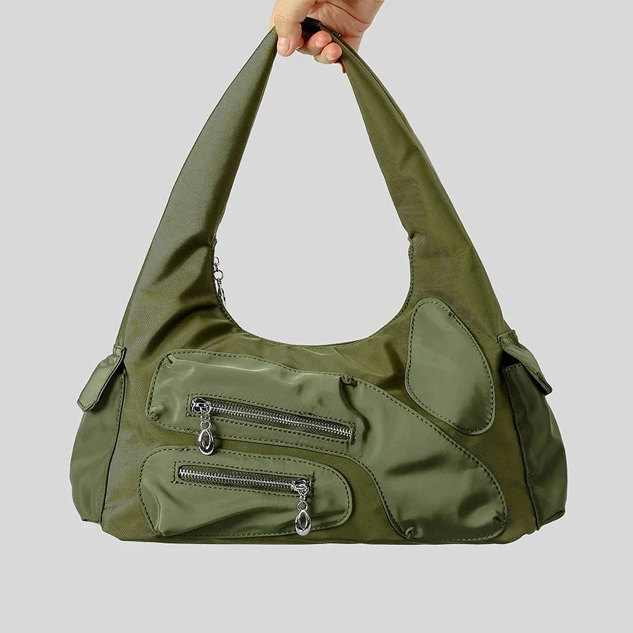 Lightweight Nylon Casual Shoulder Bag - Practical Design