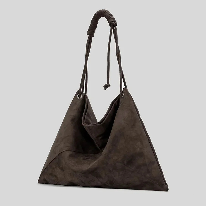 Suede Shoulder Bag - Elegant & Versatile