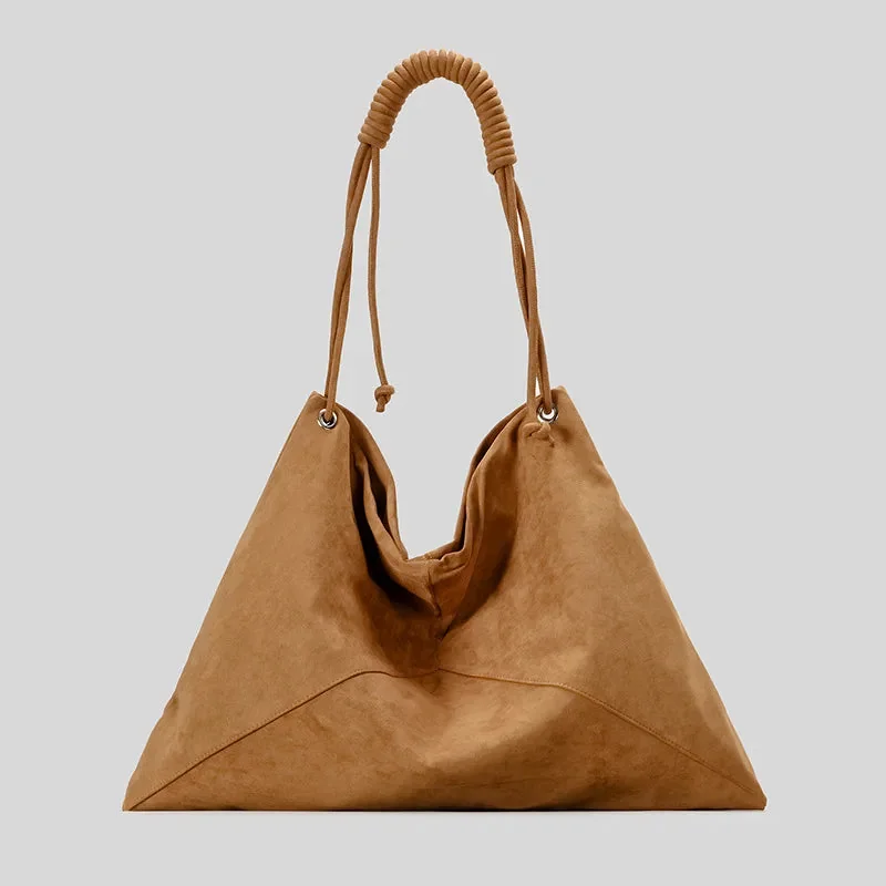 Suede Shoulder Bag - Elegant & Versatile