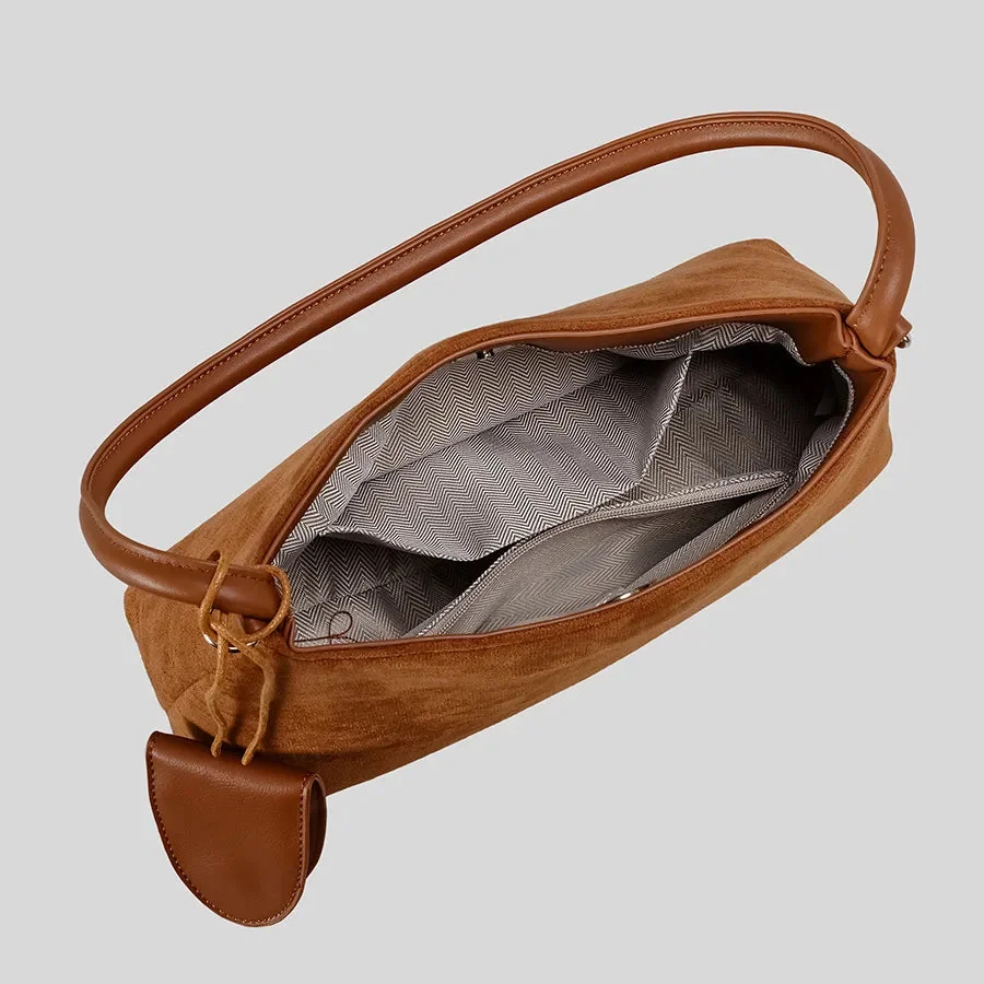 Luxury Suede Shoulder Bag for Elegant Days and Chic Evenings