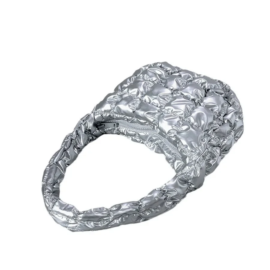 Ruched Quilted Shoulder Bag - Stylish & Versatile Handbag