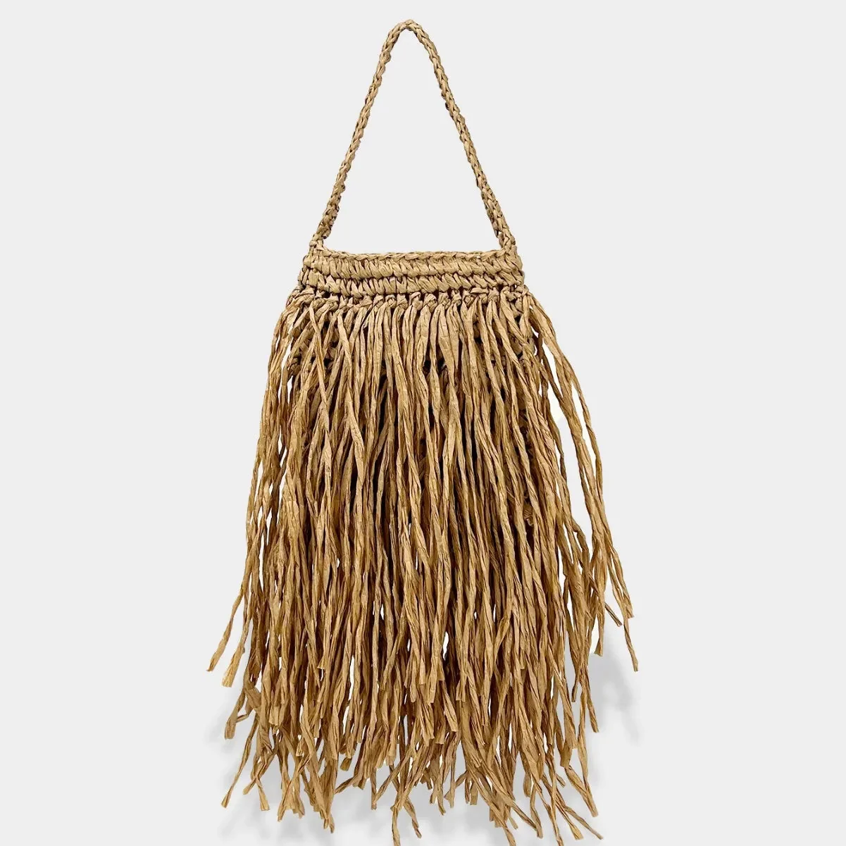 Khaki Tassel Handbag for Elegant Movement