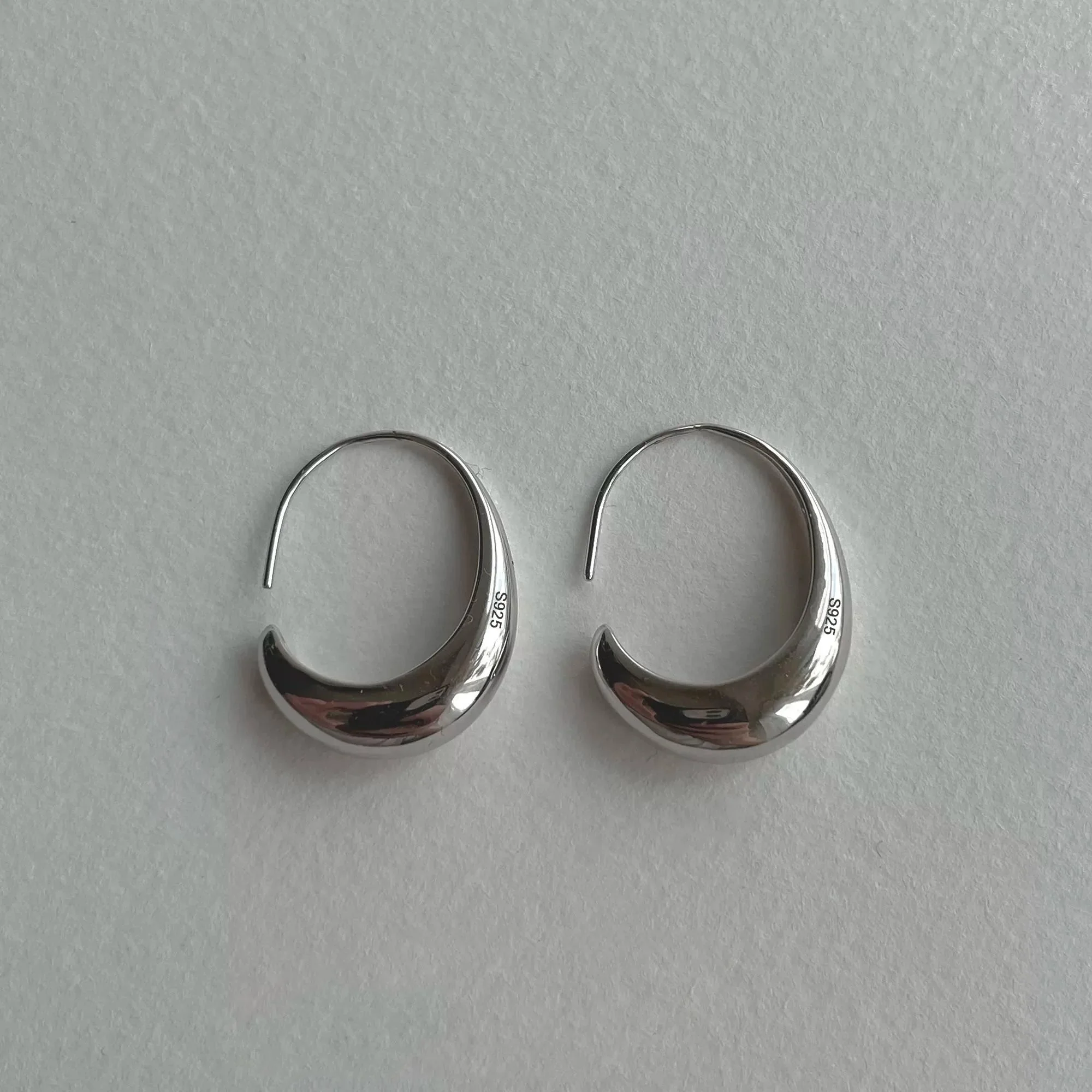 Celestial Tears Sterling Silver Moon Earrings