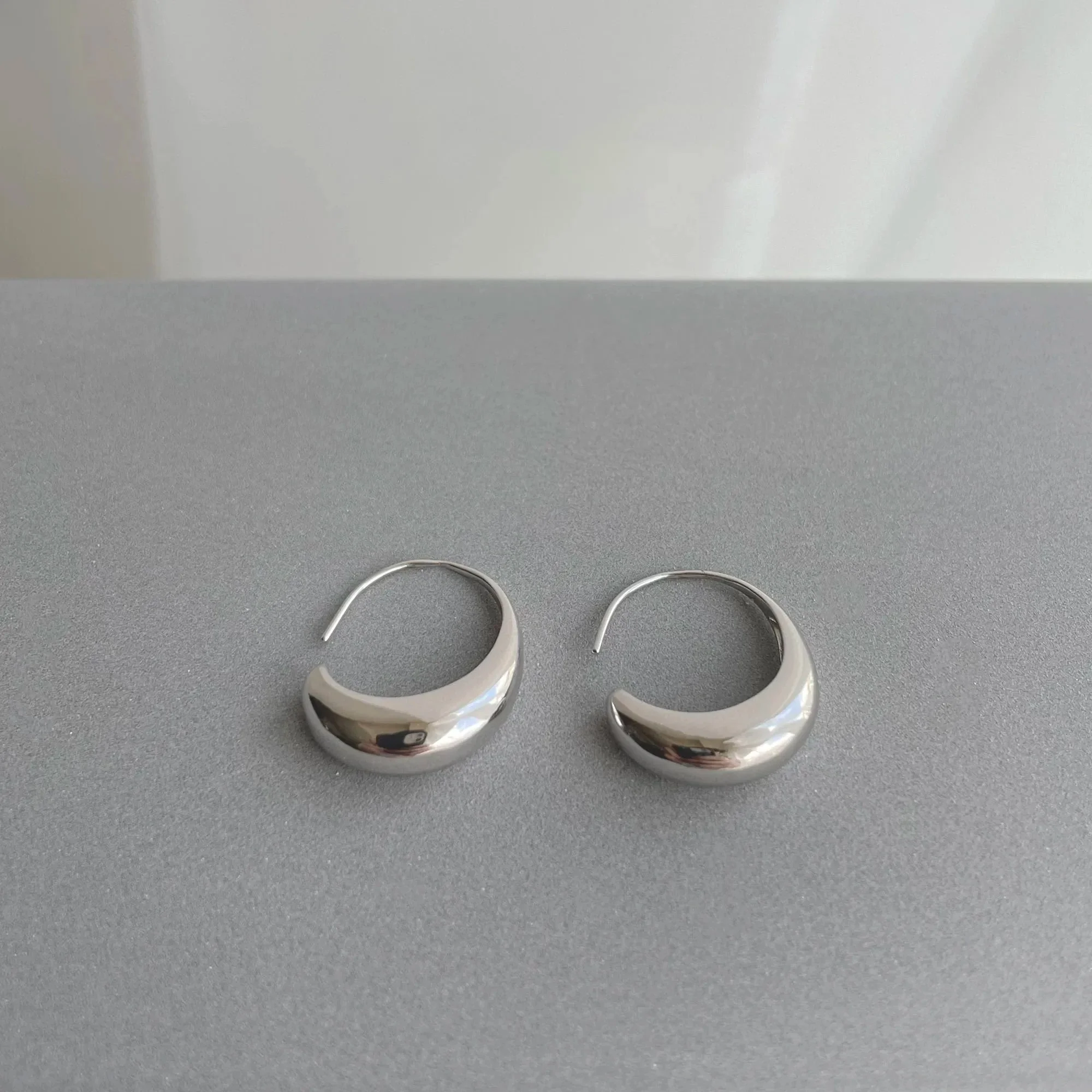 Celestial Tears Sterling Silver Moon Earrings