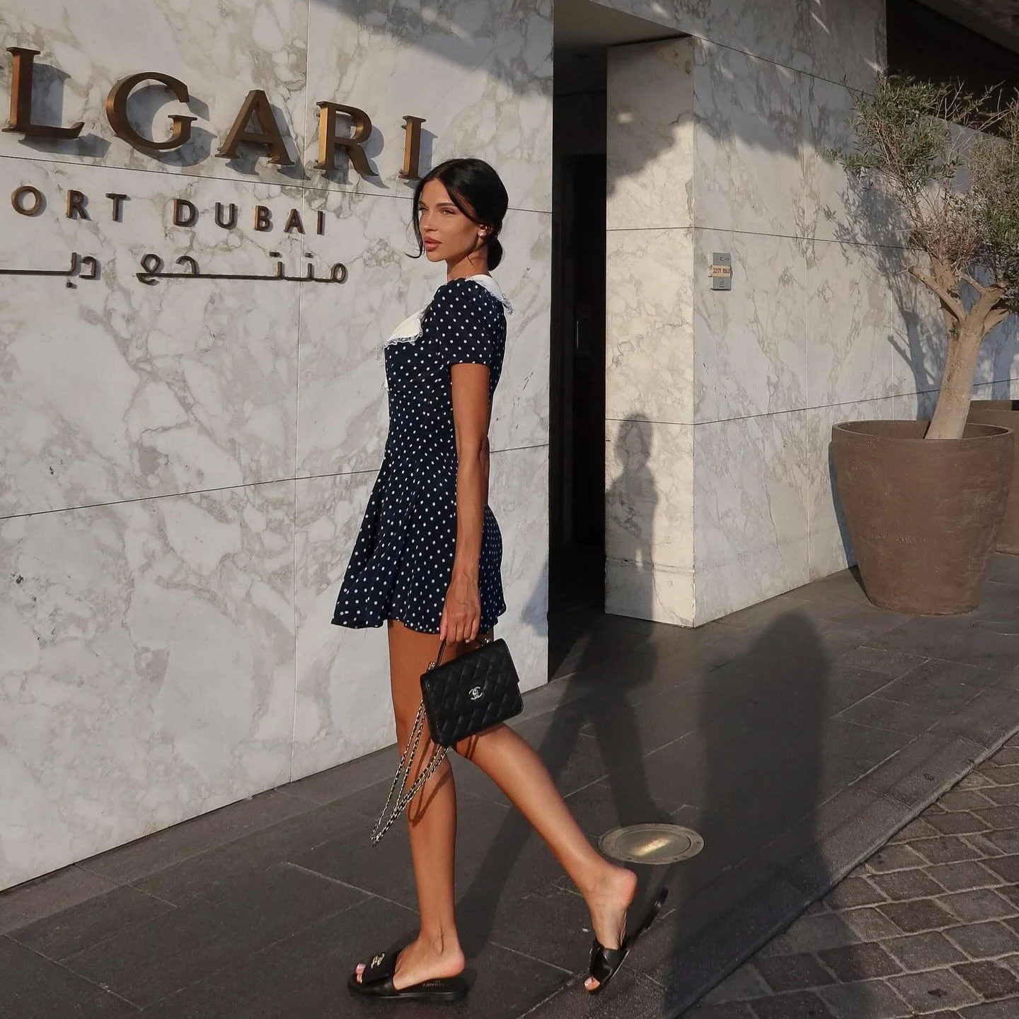 Vintage Polka Dot A-Line Mini Dress