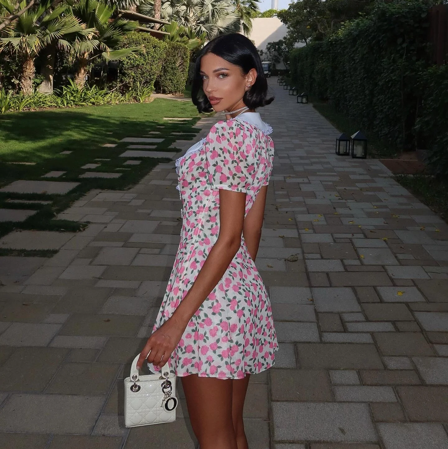 Vintage Polka Dot A-Line Mini Dress