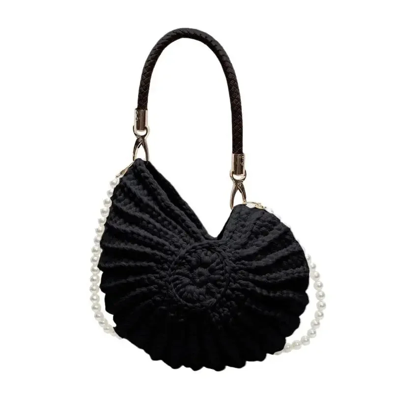 Shell Knitted Bohemian Beach Bag for Women