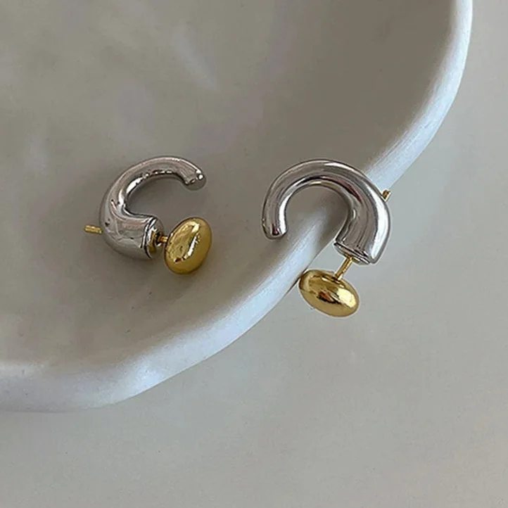 Celestial Silver Swirl Hoop Earrings - Lightweight Design