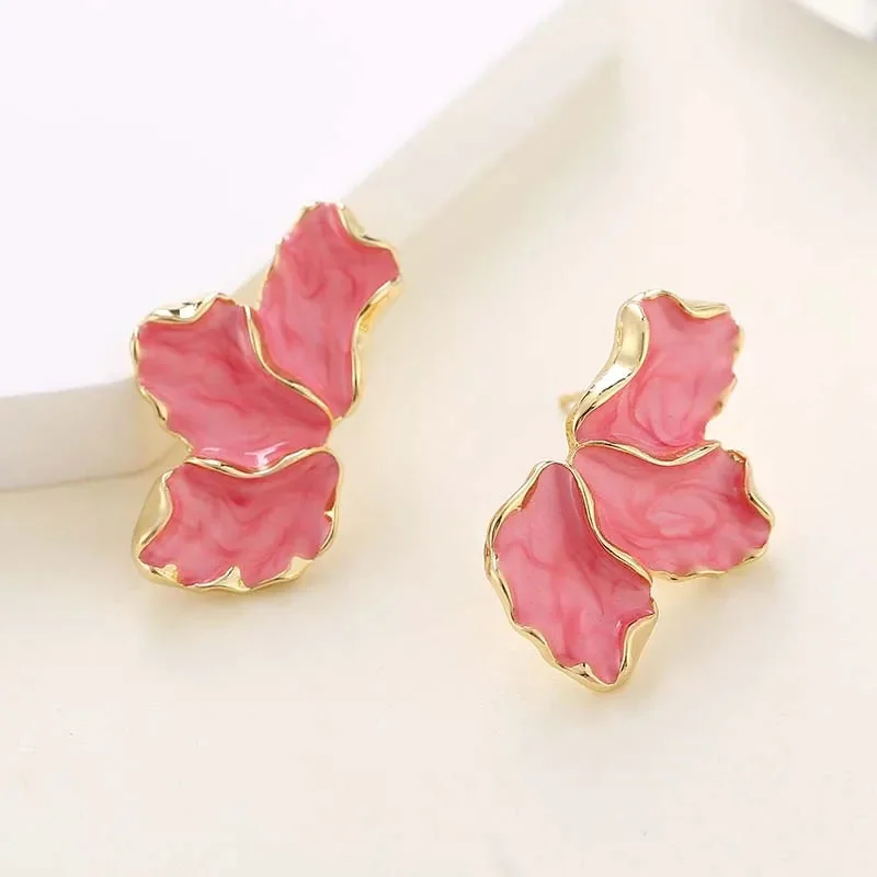 Delicate Flower Stud Earrings - Set of 5 Pairs