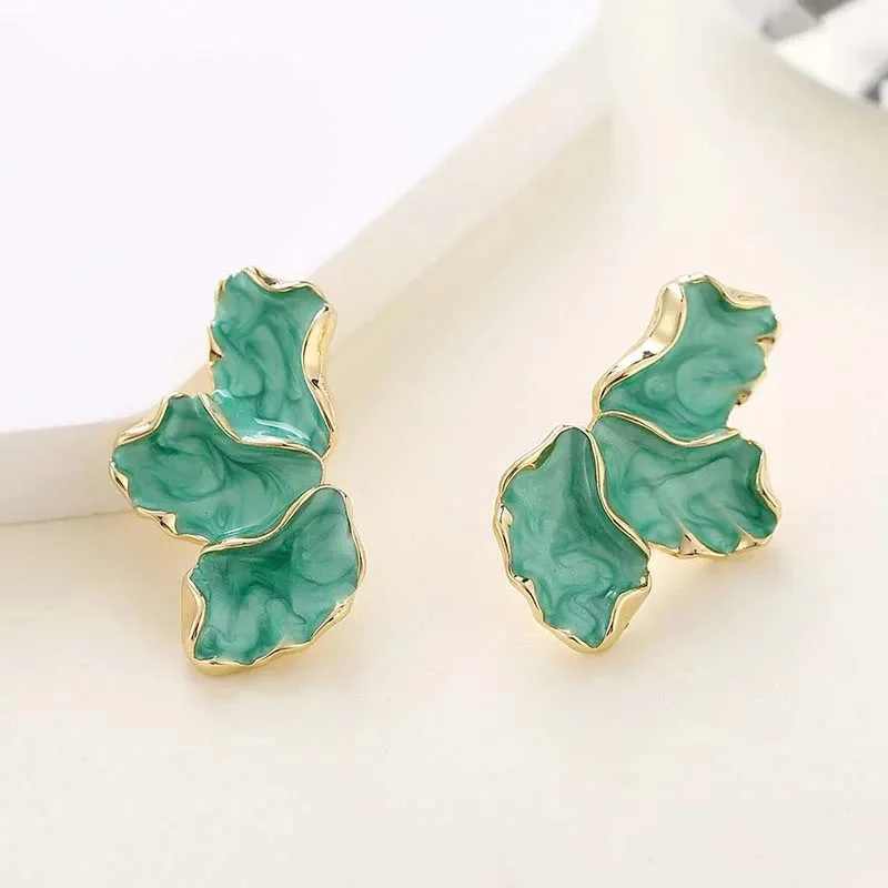 Delicate Flower Stud Earrings - Set of 5 Pairs
