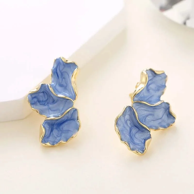 Delicate Flower Stud Earrings - Set of 5 Pairs