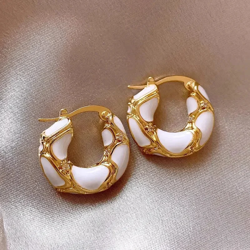 Enamel Statement Earrings - Royal Collection
