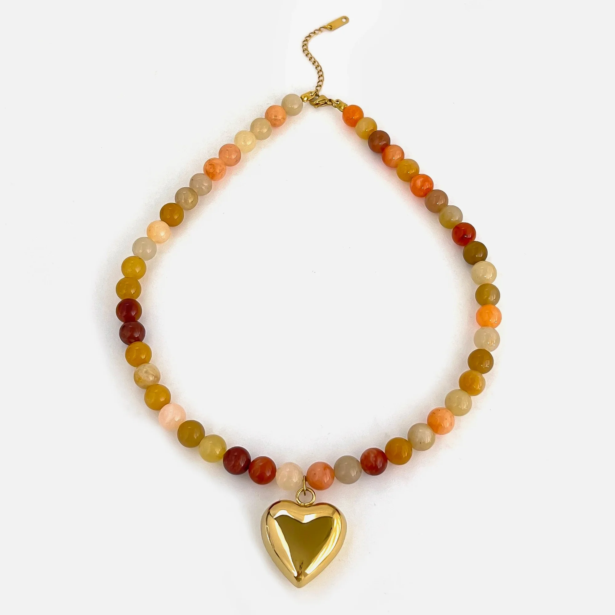 Bohemia Vibrant Multicolor Stones Necklace - Adjustable Chain