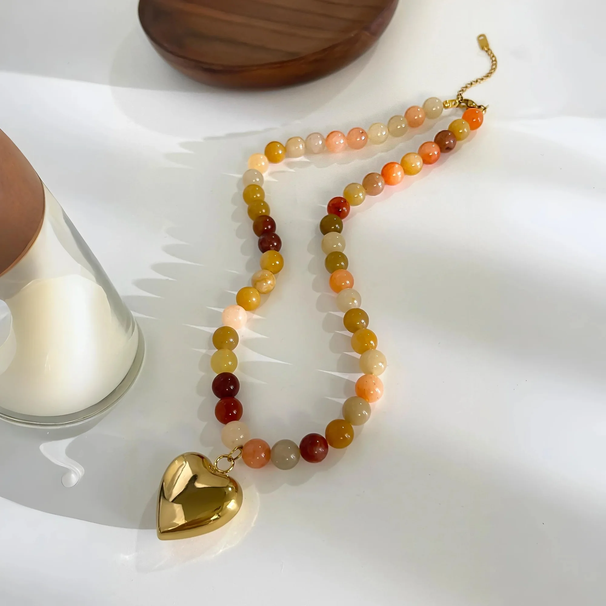 Bohemia Vibrant Multicolor Stones Necklace - Adjustable Chain