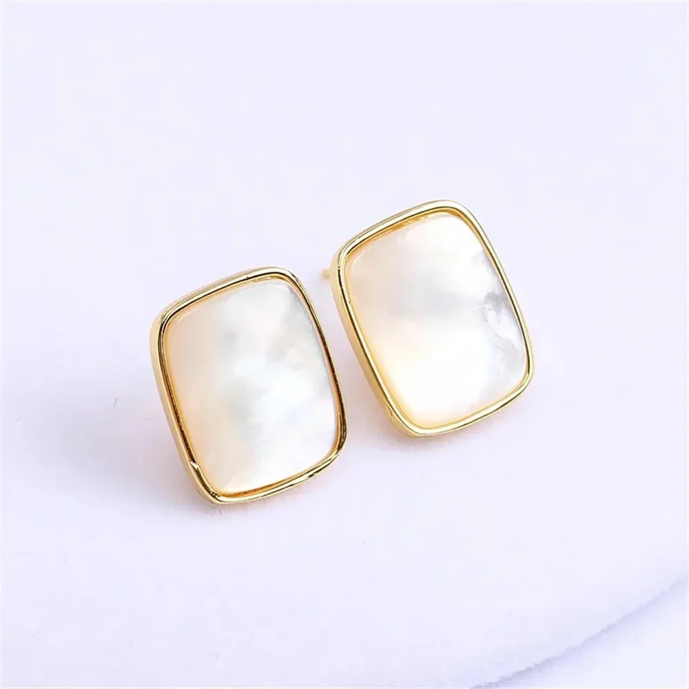 Gleaming Gold-Plated Enamel Earrings