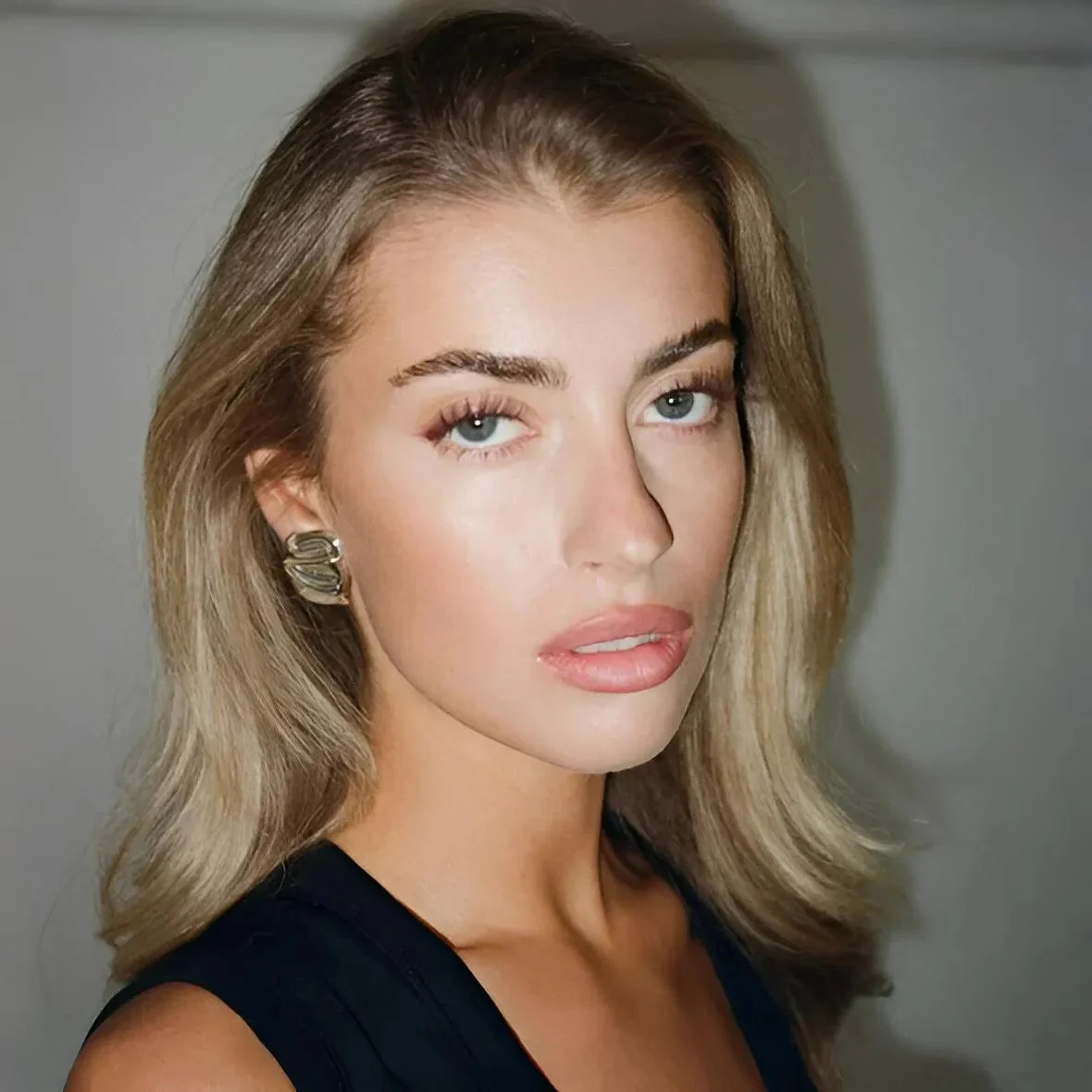 Satin Statement Earrings Gold Silver Pair Artistic Design