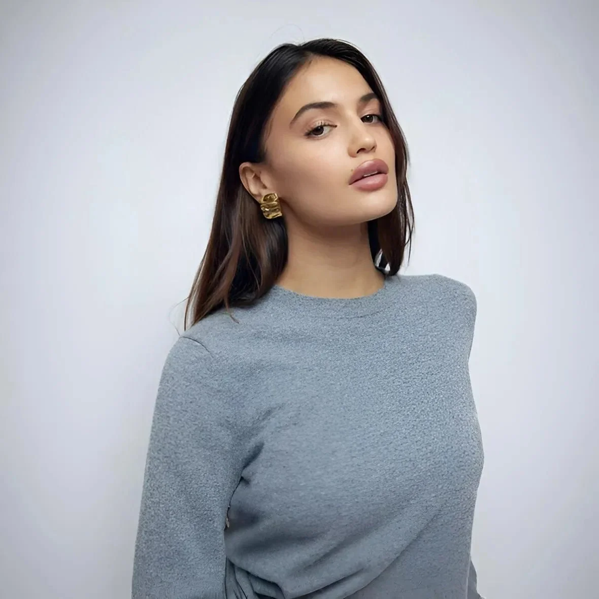 Satin Statement Earrings Gold Silver Pair Artistic Design