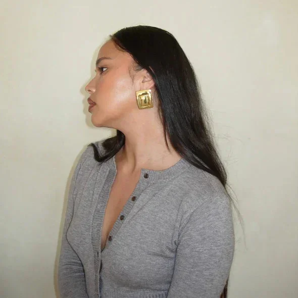 Chic Geometric Earrings in Gold or Silver Plating