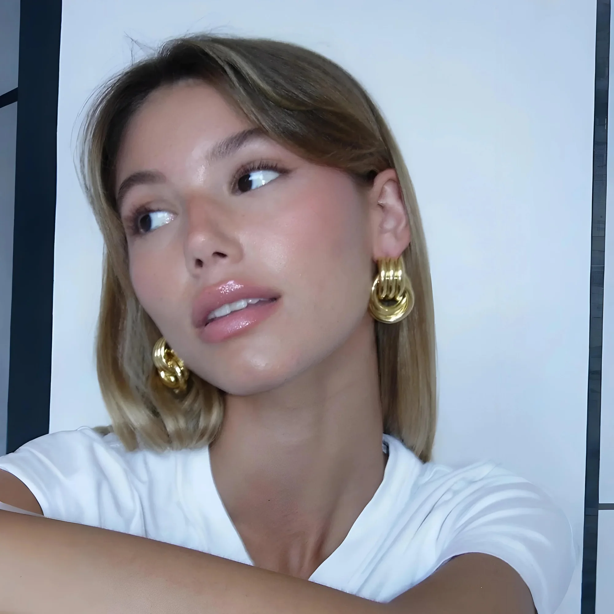 Mermaid Way Fusion Gold & Silver Earrings Set