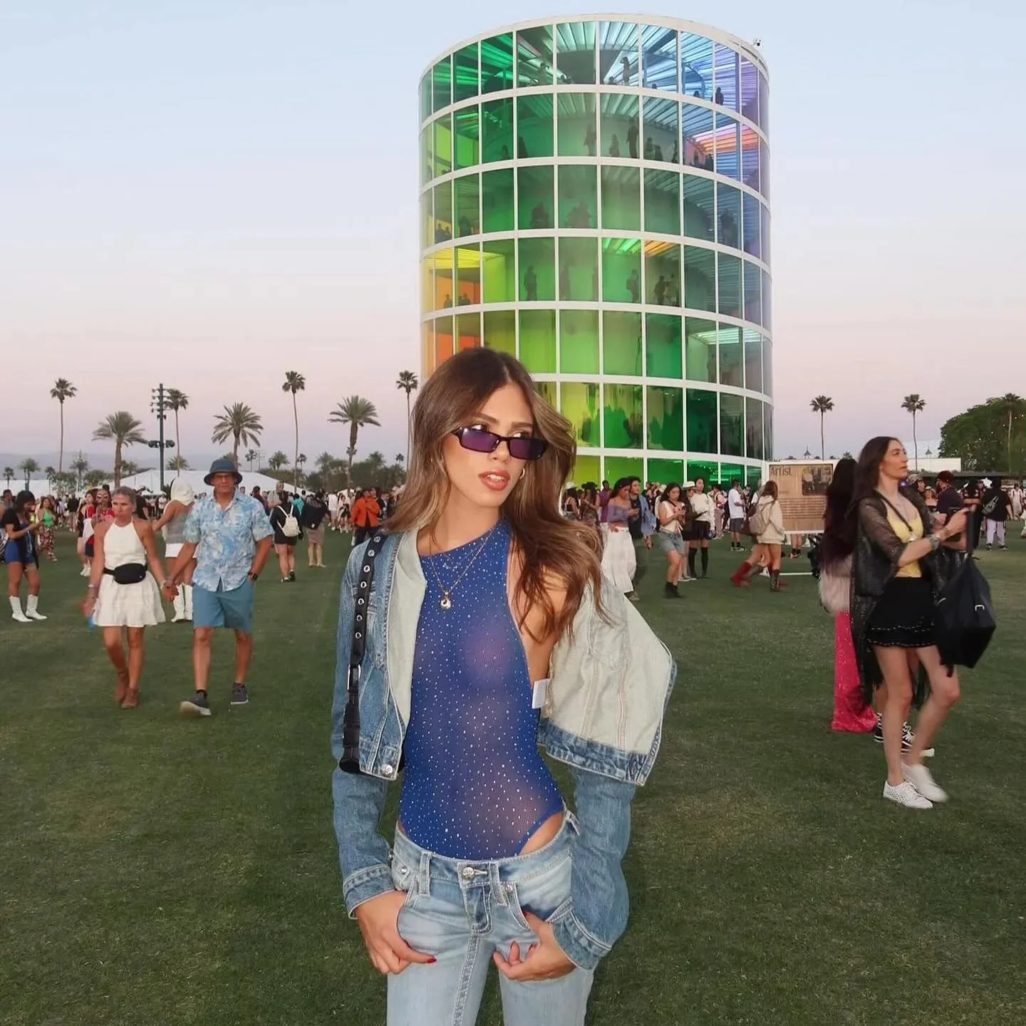 Rhinestone Embellished Bodysuit in Vibrant Blue, Hot Pink, or Black