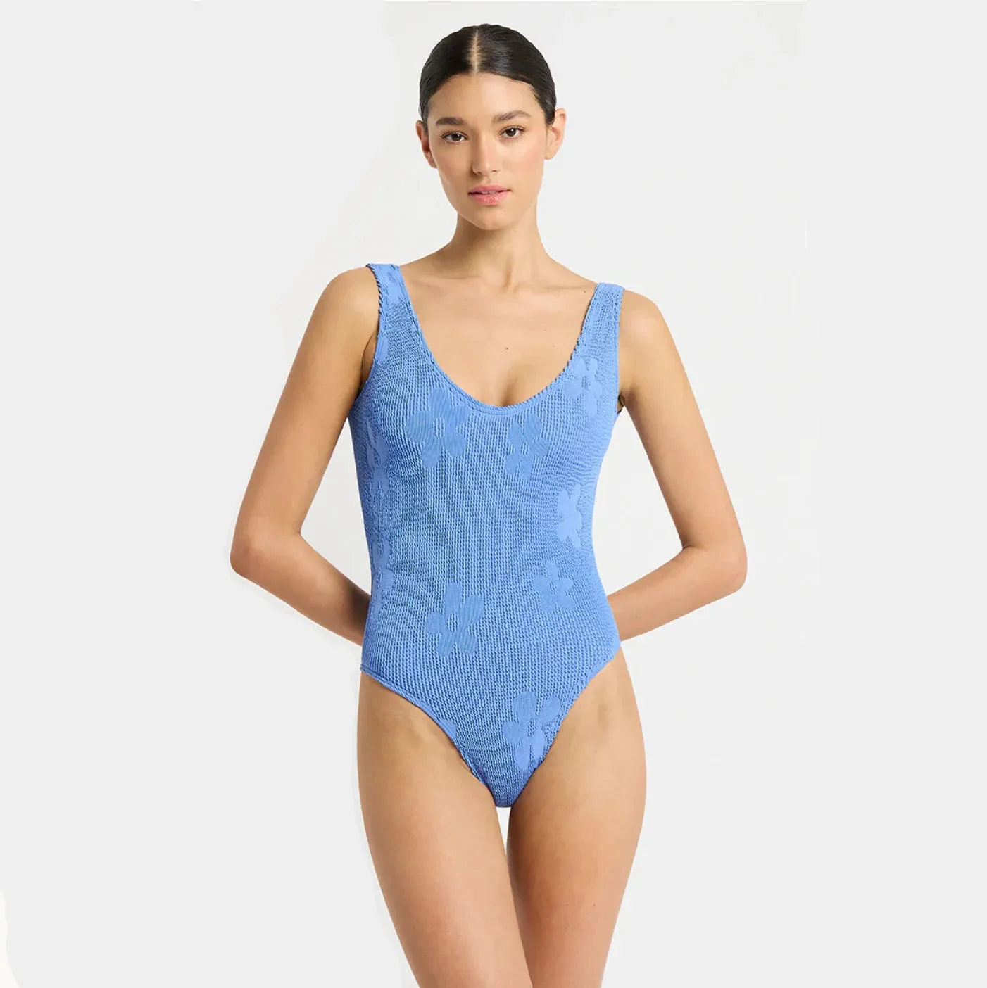 Floral Print V-Neck One-Piece Swimsuit in Sorrento Style