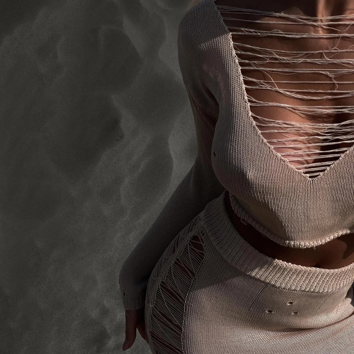 Knitted Beachwear Two-Piece Set in Various Colors