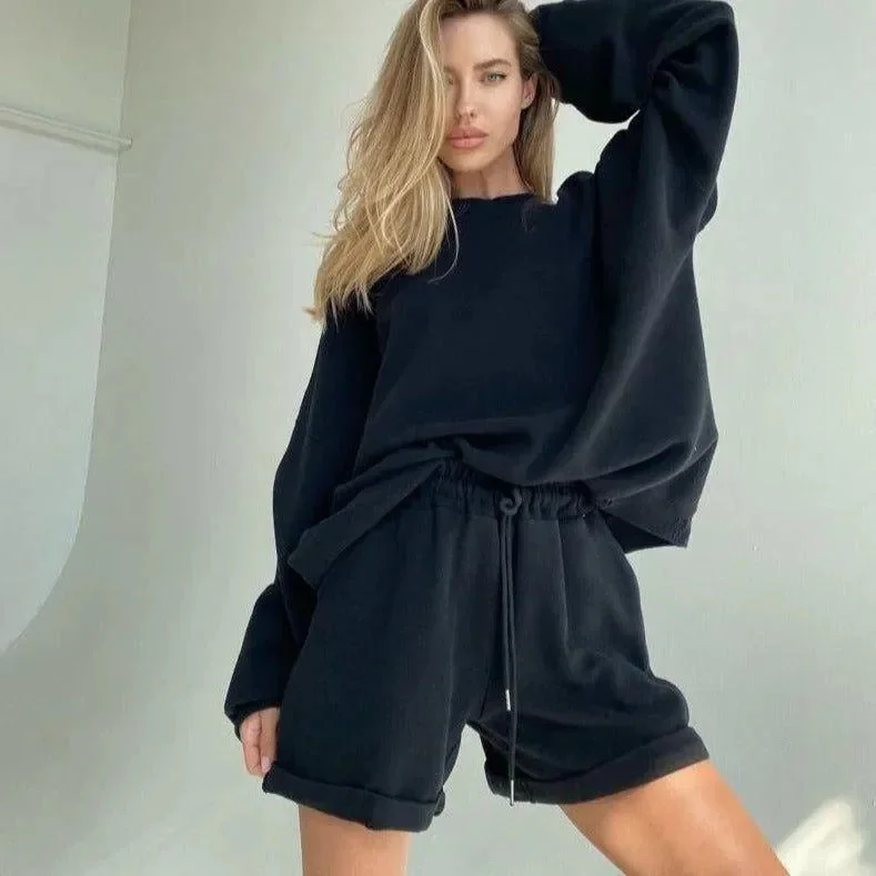 Versatile Oversized Two-Piece Set in Soft Fabric