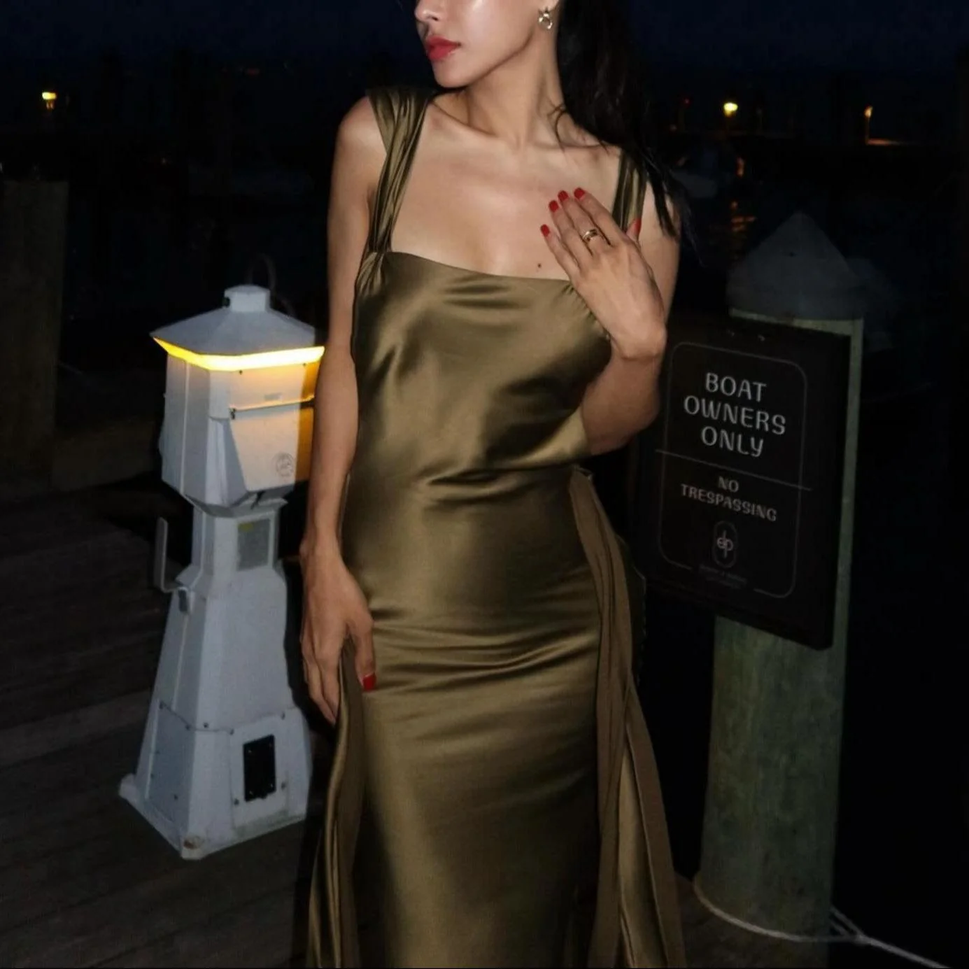 Satin Maxi Dress with Back Detail in Multiple Colors