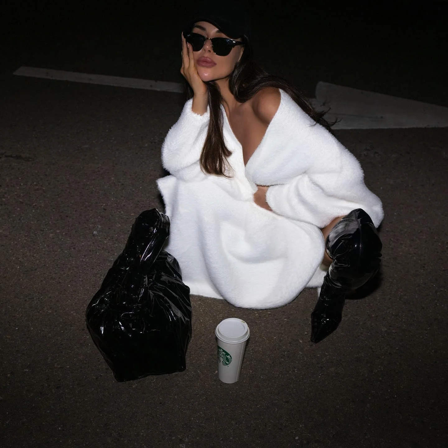 Cozy Oversized Knit Cardigan in White, Pink, Khaki, Black