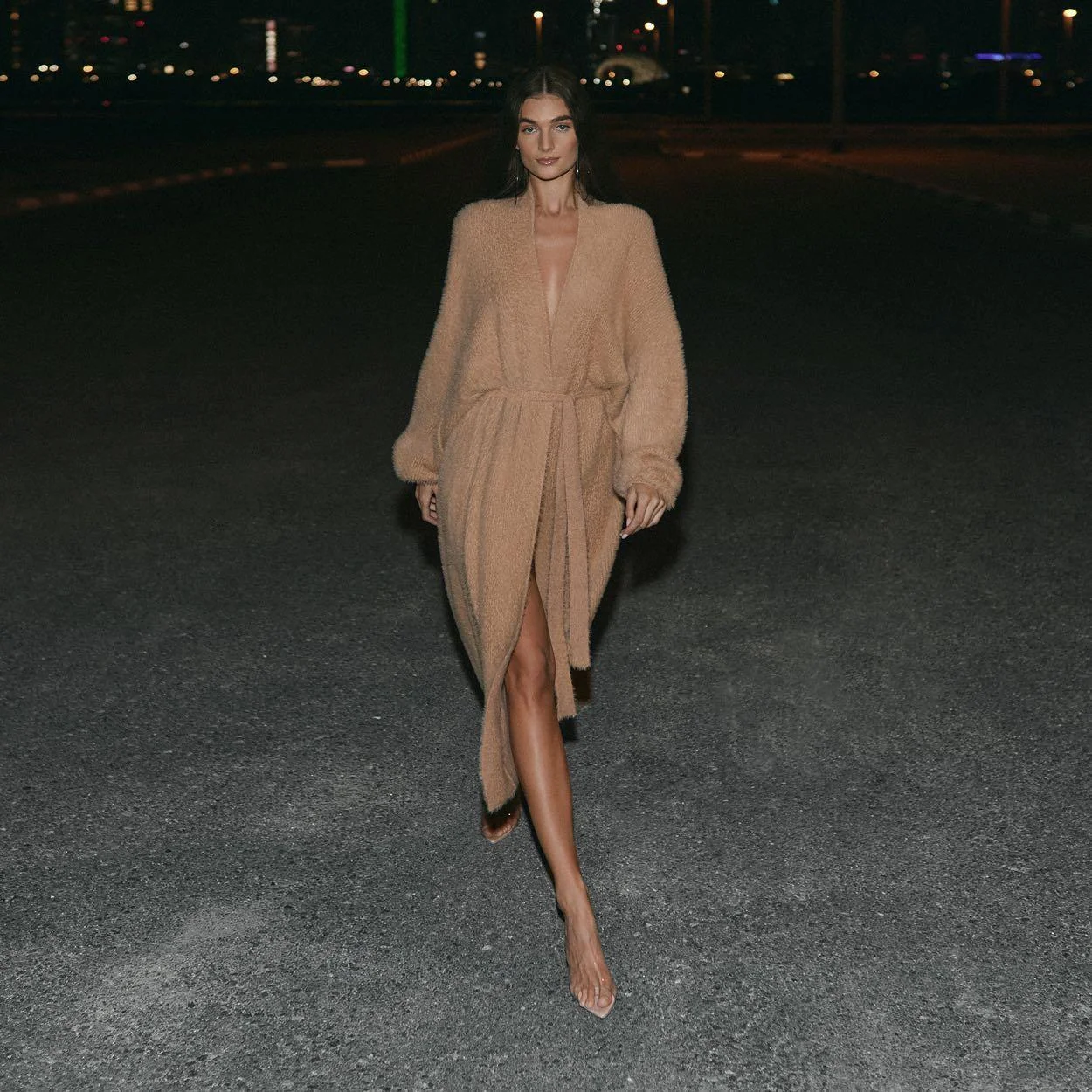 Cozy Oversized Knit Cardigan in White, Pink, Khaki, Black