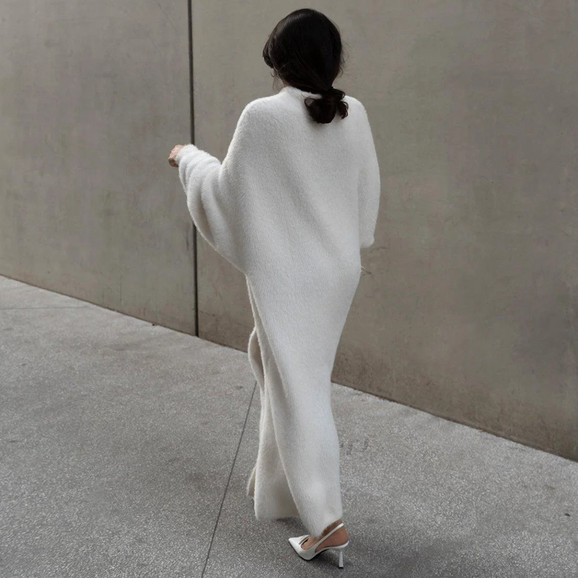 Cozy Oversized Knit Cardigan in White, Pink, Khaki, Black