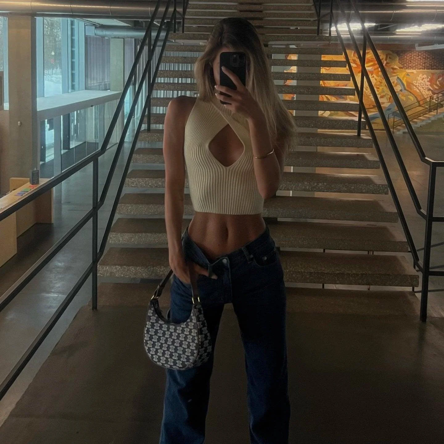 Cut Out Knit Crop Top in Versatile Colors