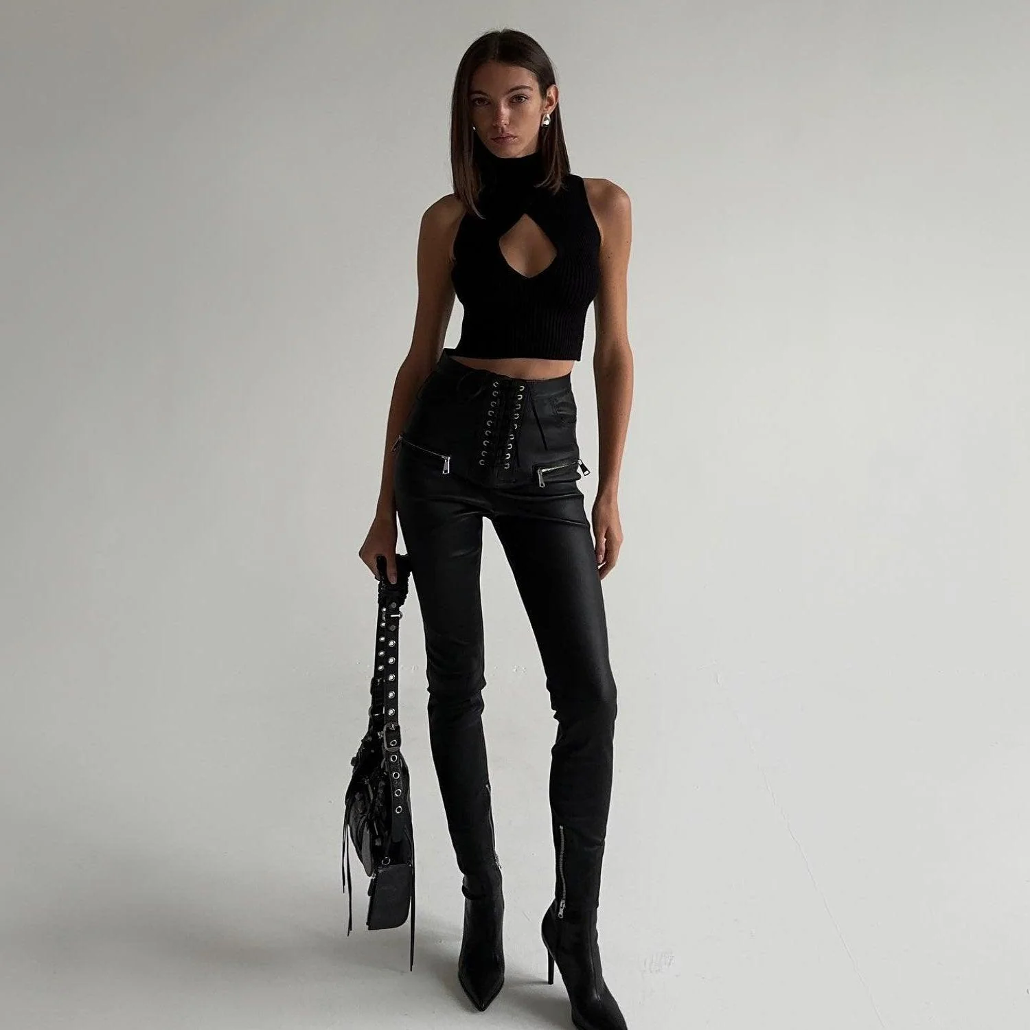 Cut Out Knit Crop Top in Versatile Colors