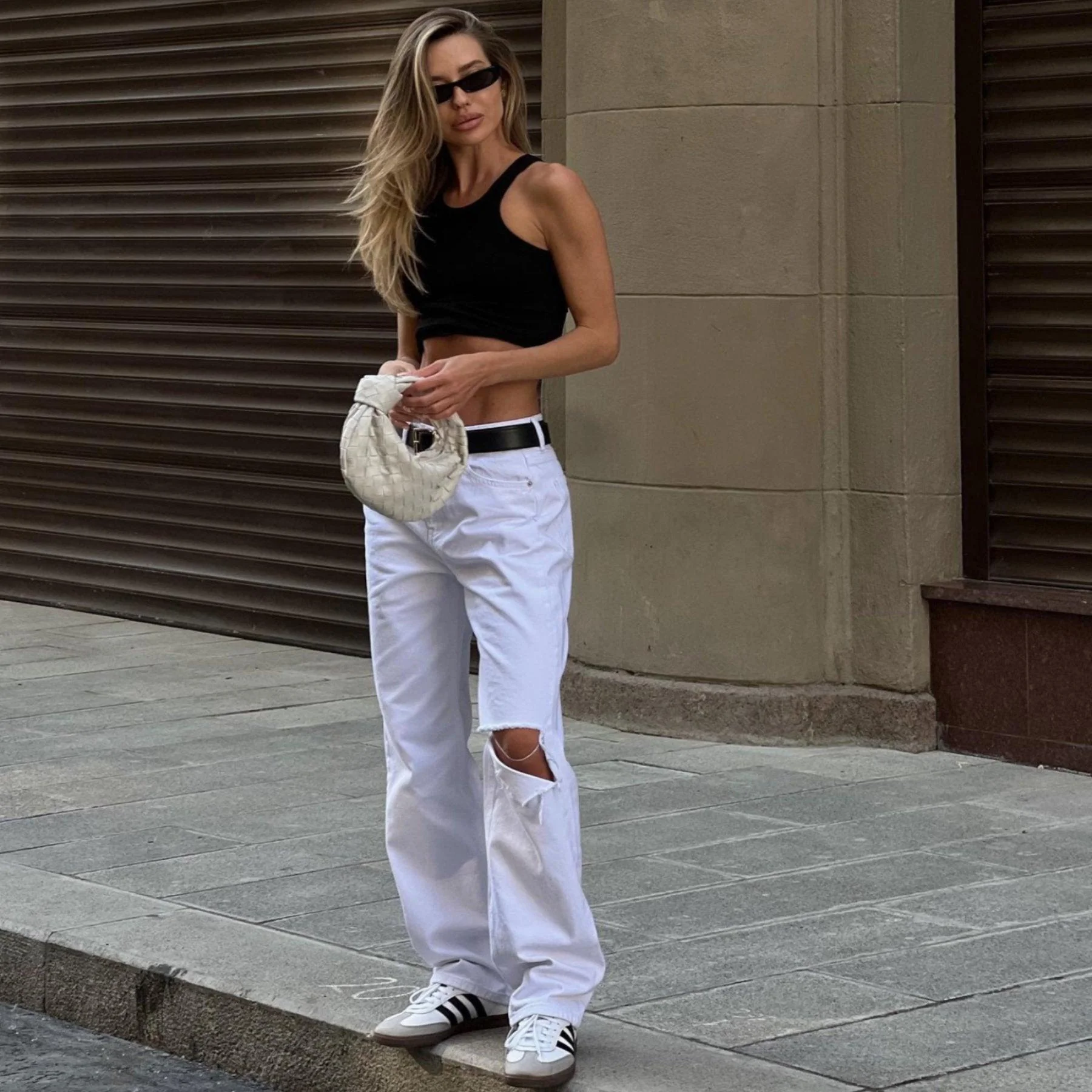 Ribbed White Crop Top for Effortless Style