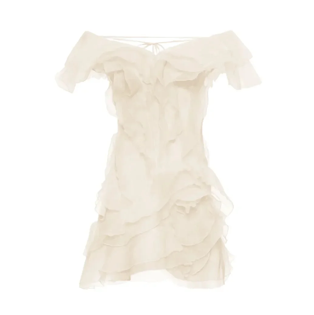 Elegant Ruffle Layers Organza Mini Dress