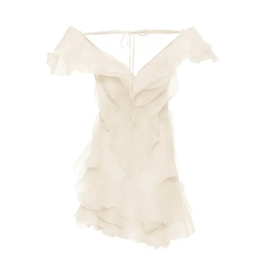 Elegant Ruffle Layers Organza Mini Dress