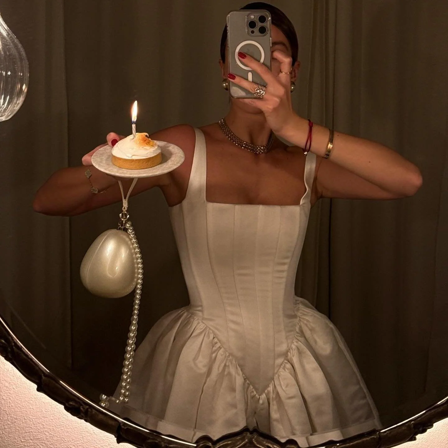 Elegant Baby Girl Voluminous White Corset Dress