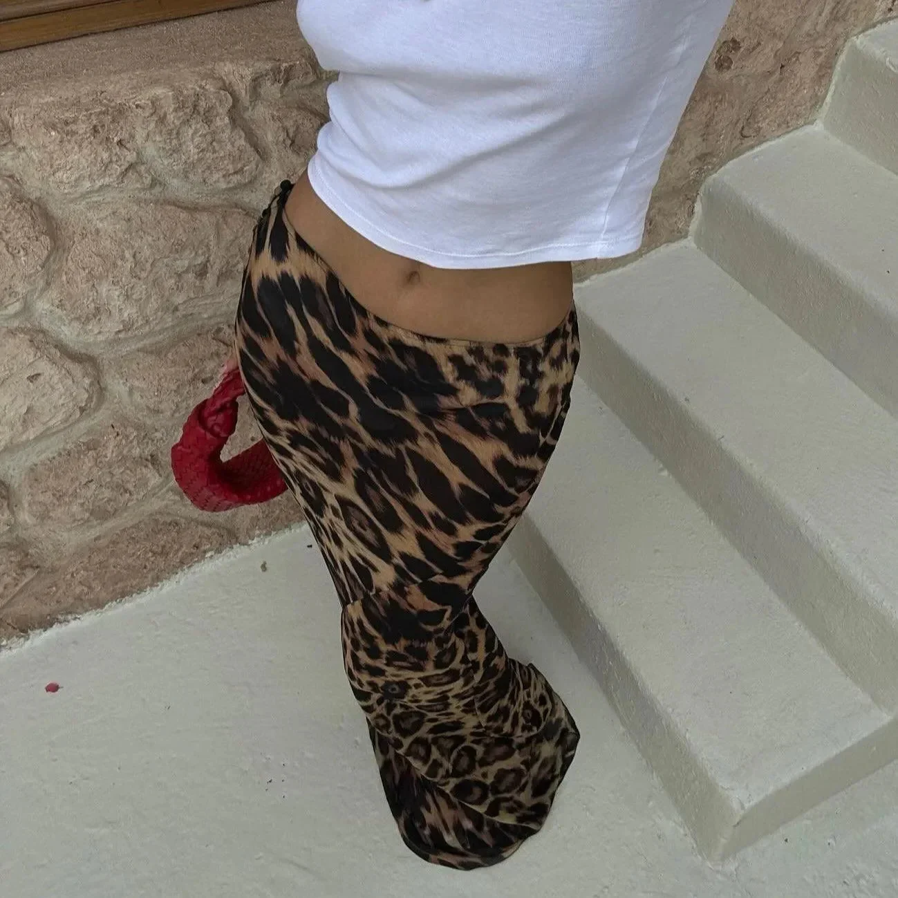 Leopard Print Maxi Skirt, Trendy High-Waisted Style
