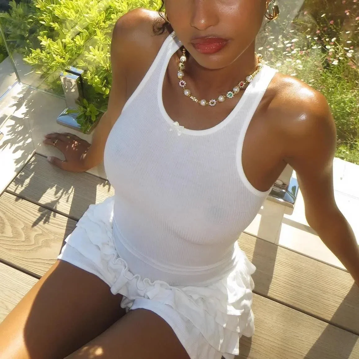 Charming Frill Tank Mini Dress