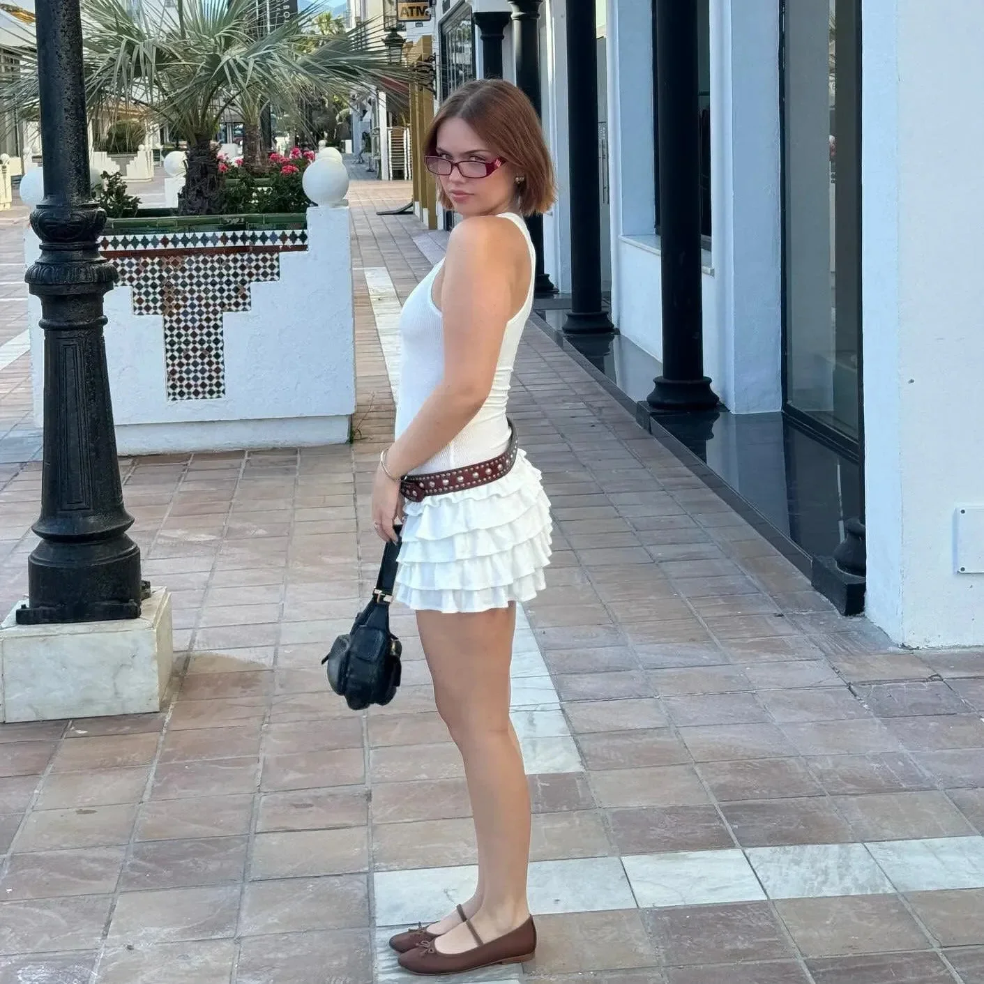 Charming Frill Tank Mini Dress