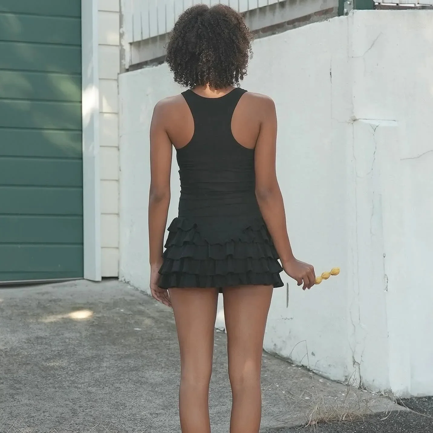 Charming Frill Tank Mini Dress