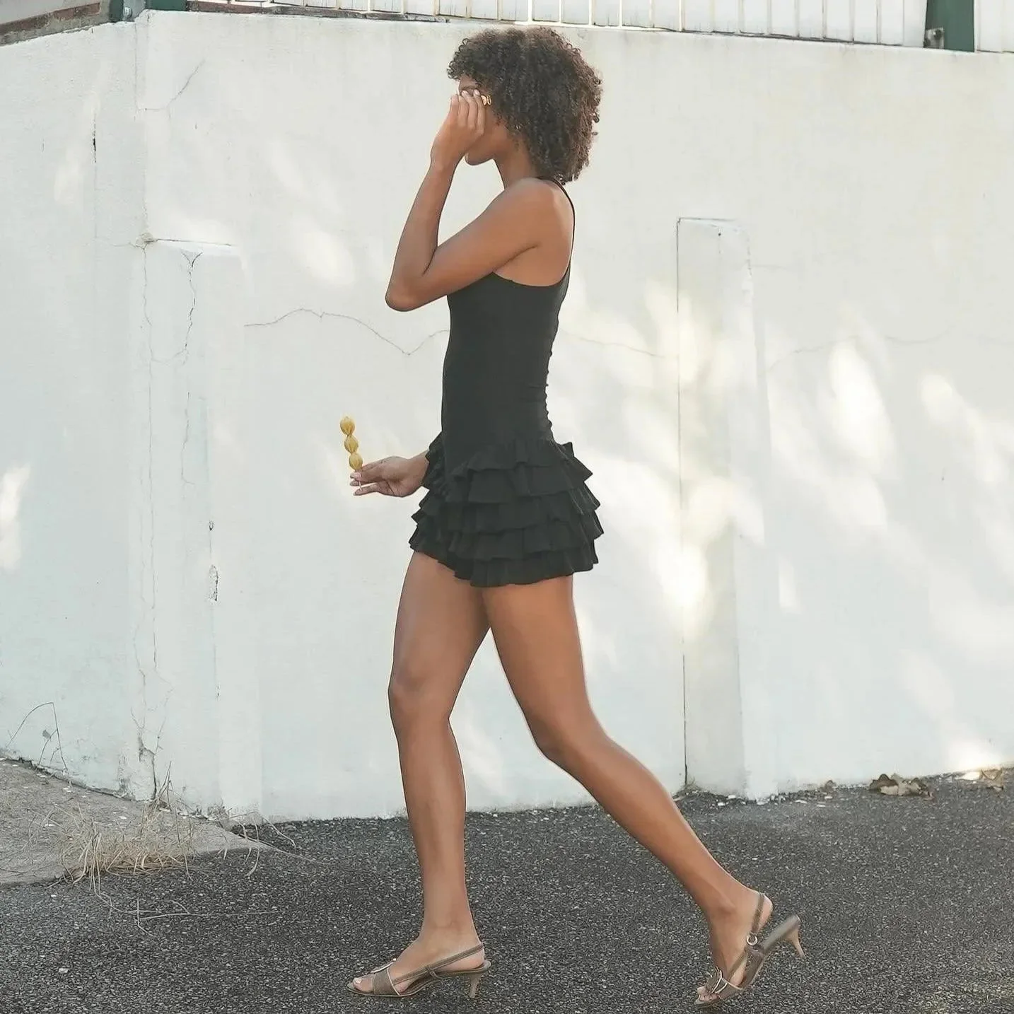 Charming Frill Tank Mini Dress