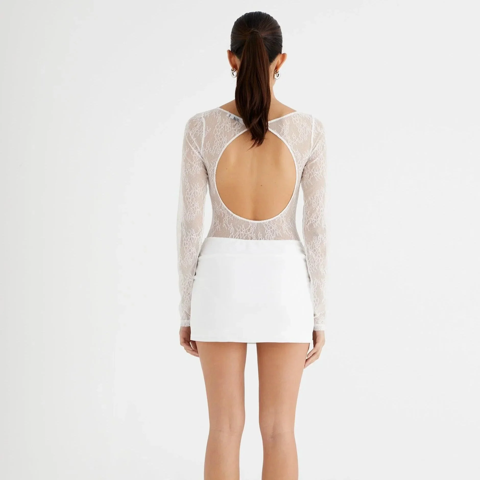 Elegant Lace Detail Mini Dress